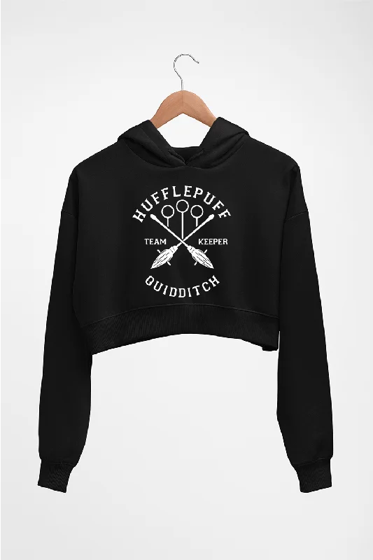 Hufflepuff Harry Potter Crop HOODIE FOR WOMEN Hoodie with Pocket Utility Practical
