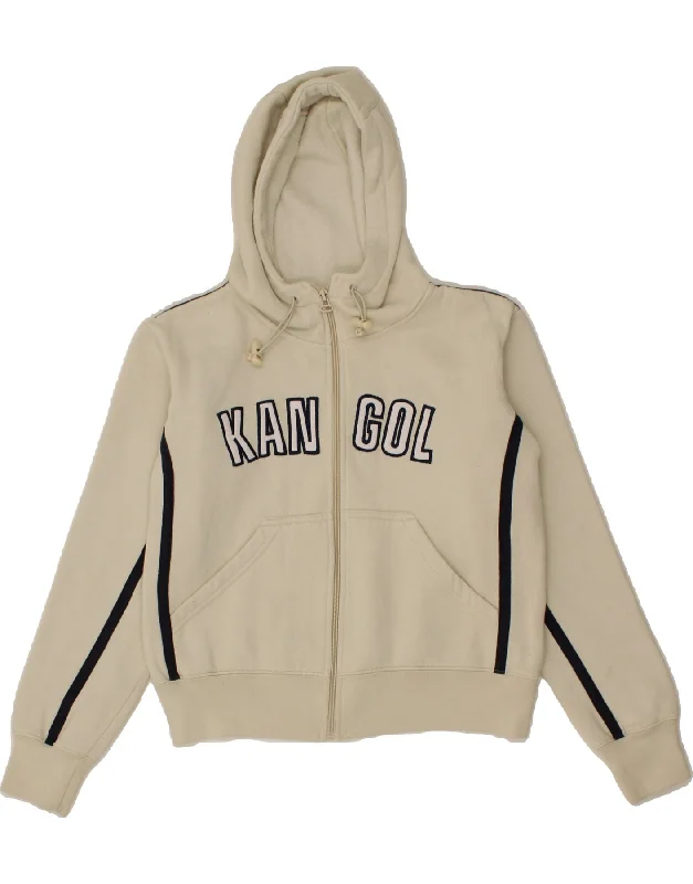 KANGOL Boys Graphic Zip Hoodie Sweater 7-8 Years Off White Cotton Hoodie with Hem Frayed Vintage Worn KANGOL Boys Graphic Zip Hoodie Sweater 7-8 Years Off White Cotton Hoodie with Hem Frayed Vintage Worn