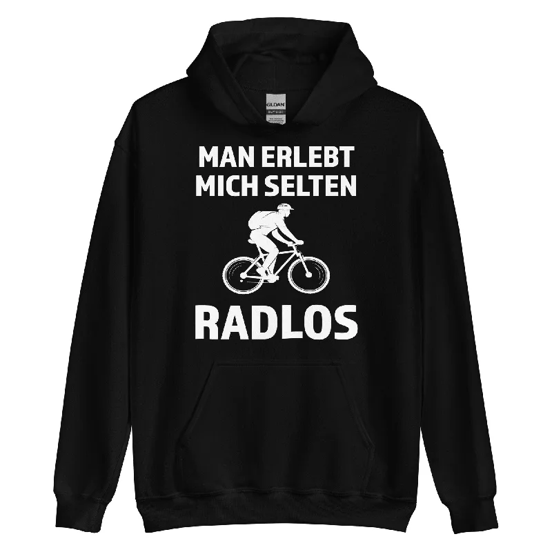 Man Erlebt Mich Selten Radlos - Unisex Hoodie Hoodie with Hem Ribbing Snug Secure