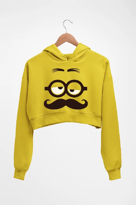 Minion Crop HOODIE FOR WOMEN Hooded Sweatshirt Casual Wear Street Style