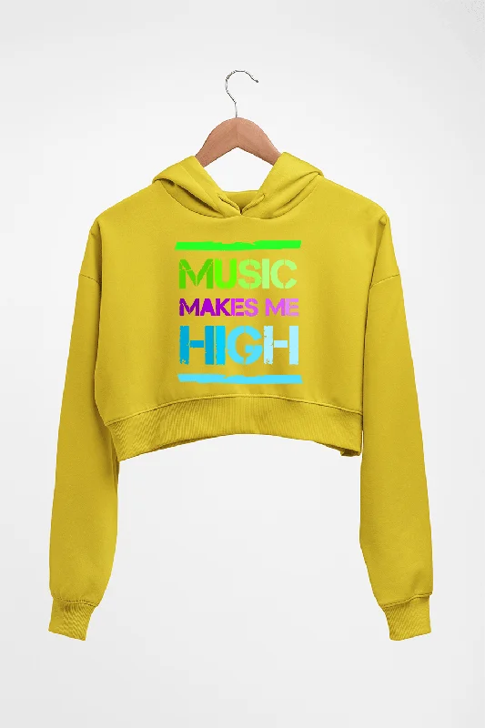 Music Crop HOODIE FOR WOMEN Hoodie with Drawcord Adjustable Secure