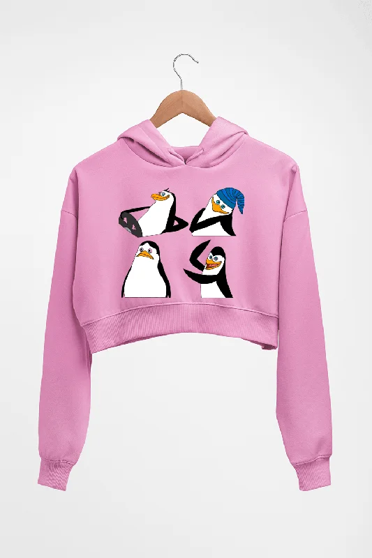 Penguins of Madagascar Crop HOODIE FOR WOMEN Hoodie with Hem Patch Decorative Personalized Penguins of Madagascar Crop HOODIE FOR WOMEN Hoodie with Hem Patch Decorative Personalized