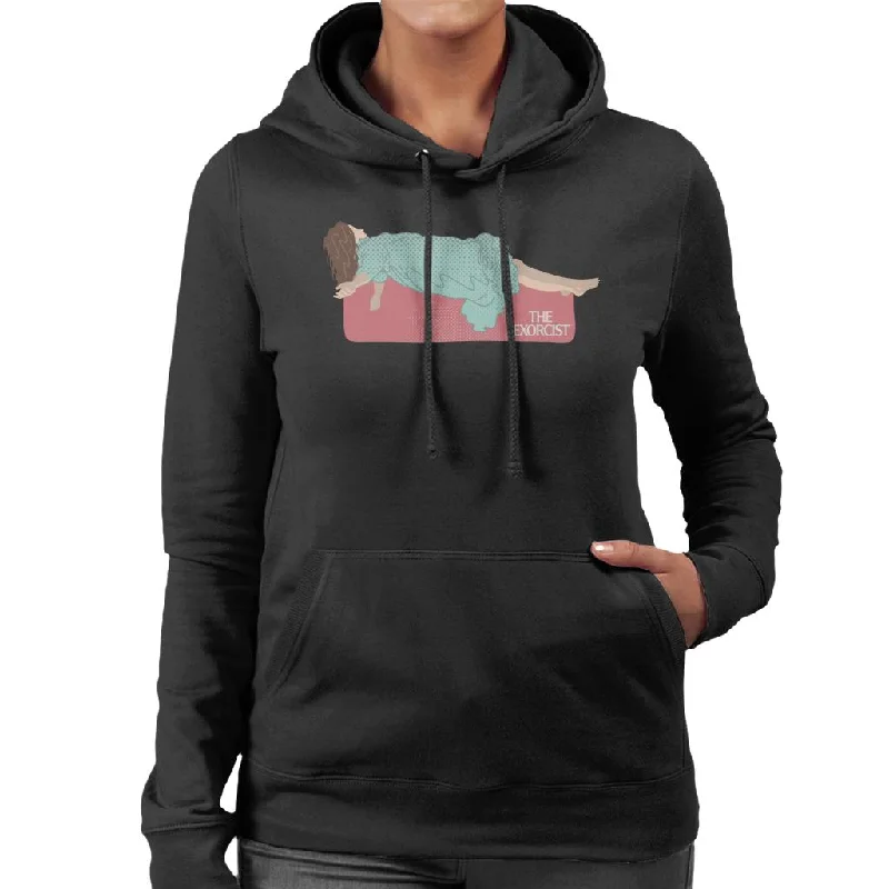 The Exorcist Regan Macneil Levitation Women's Hooded Sweatshirt Hoodie with Thumb Holes Functional Cozy The Exorcist Regan Macneil Levitation Women's Hooded Sweatshirt Hoodie with Thumb Holes Functional Cozy
