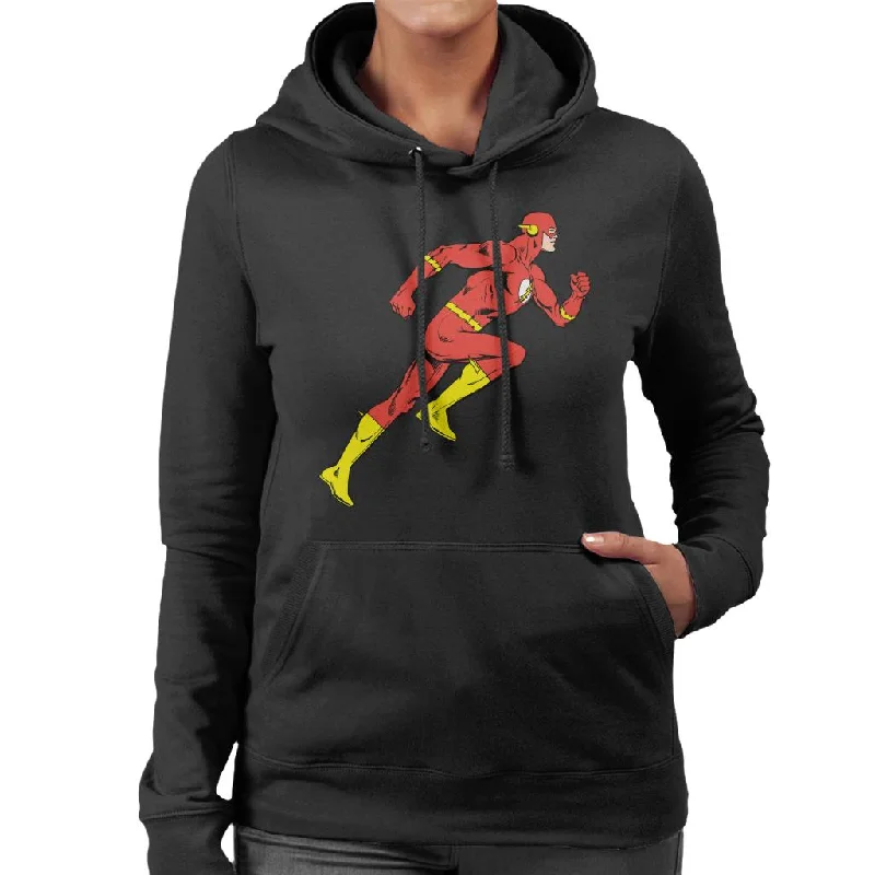 The Flash Comic Running Women's Hooded Sweatshirt Hoodie with Embroidery Detailed Premium The Flash Comic Running Women's Hooded Sweatshirt Hoodie with Embroidery Detailed Premium