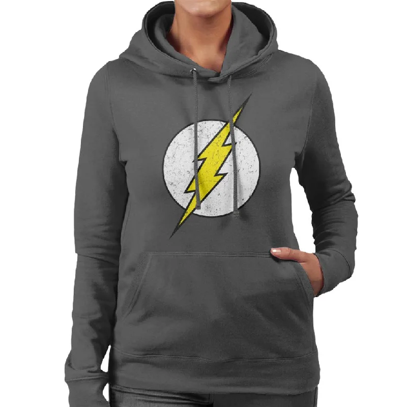 The Flash Lightning Bolt Logo Women's Hooded Sweatshirt Hoodie Dress Longline Feminine The Flash Lightning Bolt Logo Women's Hooded Sweatshirt Hoodie Dress Longline Feminine