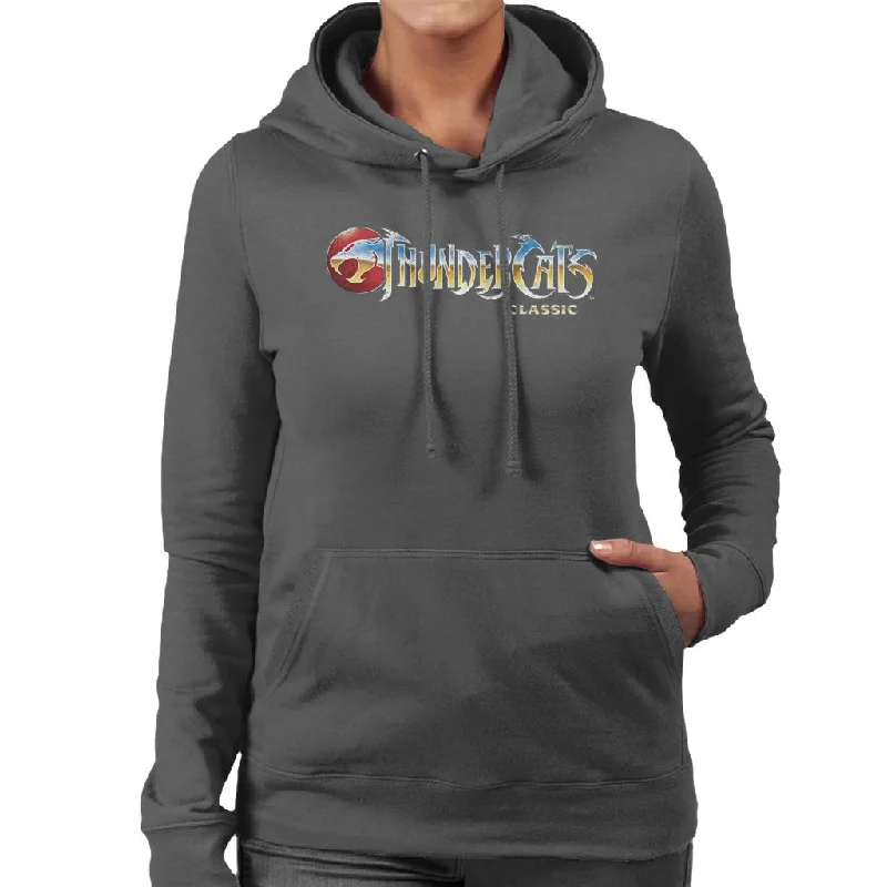 Thundercats Classic Logo Women's Hooded Sweatshirt Hoodie with Magnetic Closure Innovative Modern Thundercats Classic Logo Women's Hooded Sweatshirt Hoodie with Magnetic Closure Innovative Modern