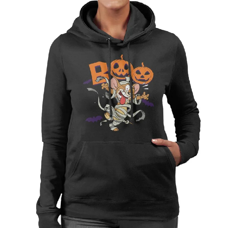 Tom and Jerry Halloween Boo Women's Hooded Sweatshirt Oversized Hoodie Comfort Casual