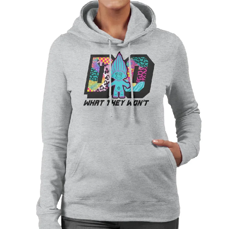 Trolls Do What They Wont Cosmic Pattern Women's Hooded Sweatshirt Hoodie with Batwing Sleeves Loose Dramatic Trolls Do What They Wont Cosmic Pattern Women's Hooded Sweatshirt Hoodie with Batwing Sleeves Loose Dramatic