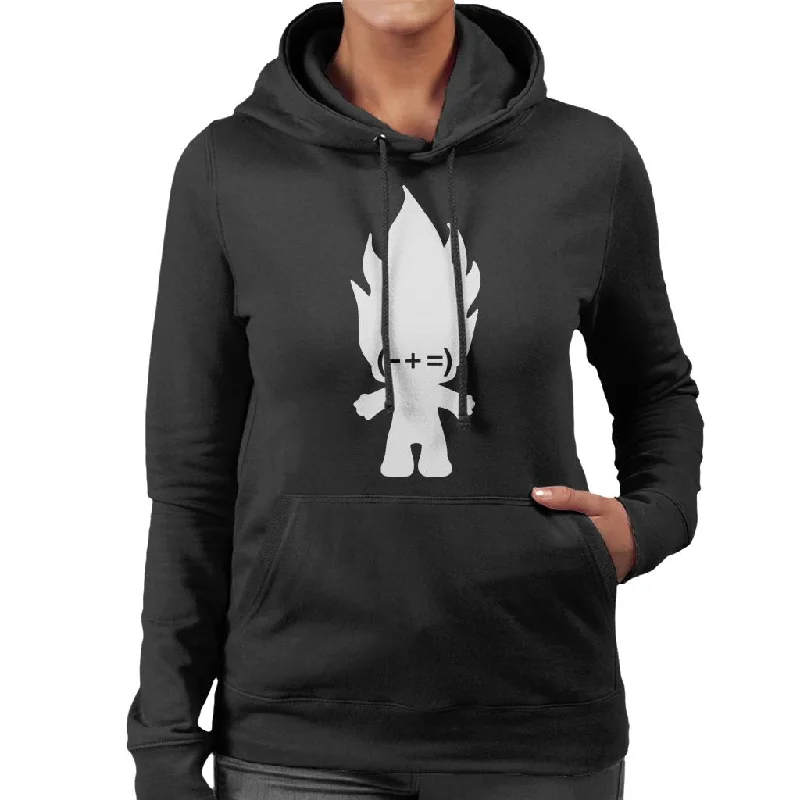 Trolls Minus Plus Equals Women's Hooded Sweatshirt Hoodie with Mock Neck Collared Structured Trolls Minus Plus Equals Women's Hooded Sweatshirt Hoodie with Mock Neck Collared Structured