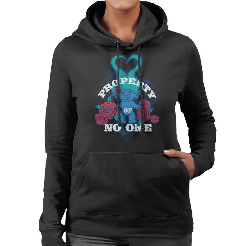 Trolls Property Of No One Love Heart Women's Hooded Sweatshirt Hoodie with Velcro Closure Adjustable Secure Trolls Property Of No One Love Heart Women's Hooded Sweatshirt Hoodie with Velcro Closure Adjustable Secure
