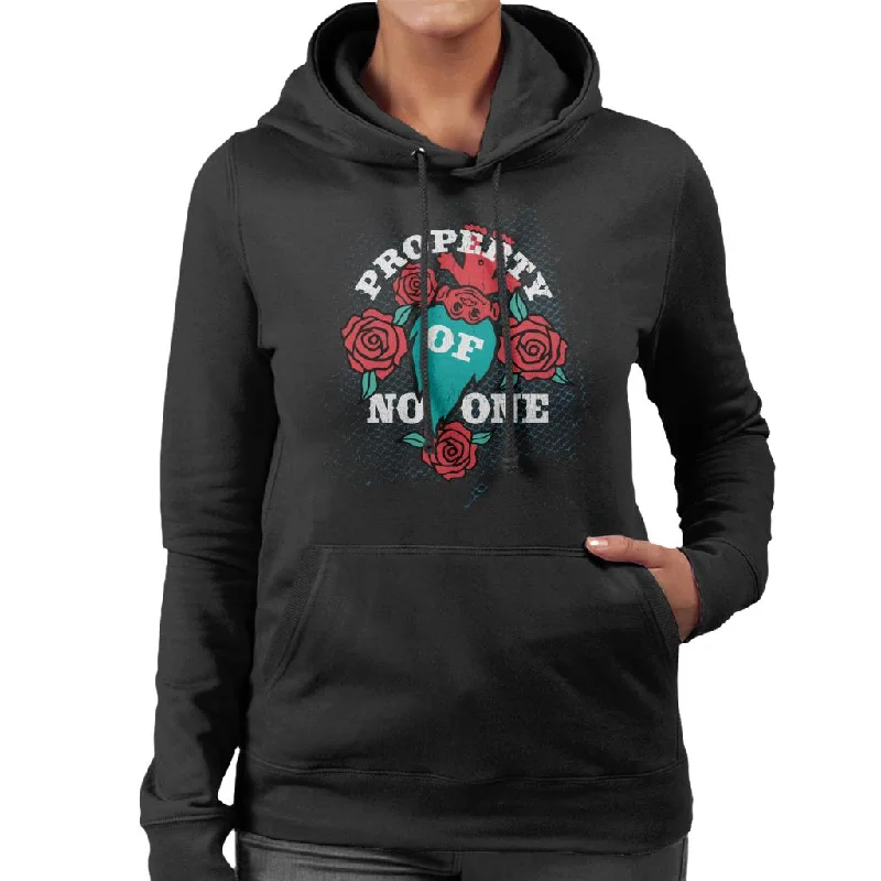 Trolls Property Of No One Women's Hooded Sweatshirt Hoodie with Slit Hem Functional Movement Trolls Property Of No One Women's Hooded Sweatshirt Hoodie with Slit Hem Functional Movement
