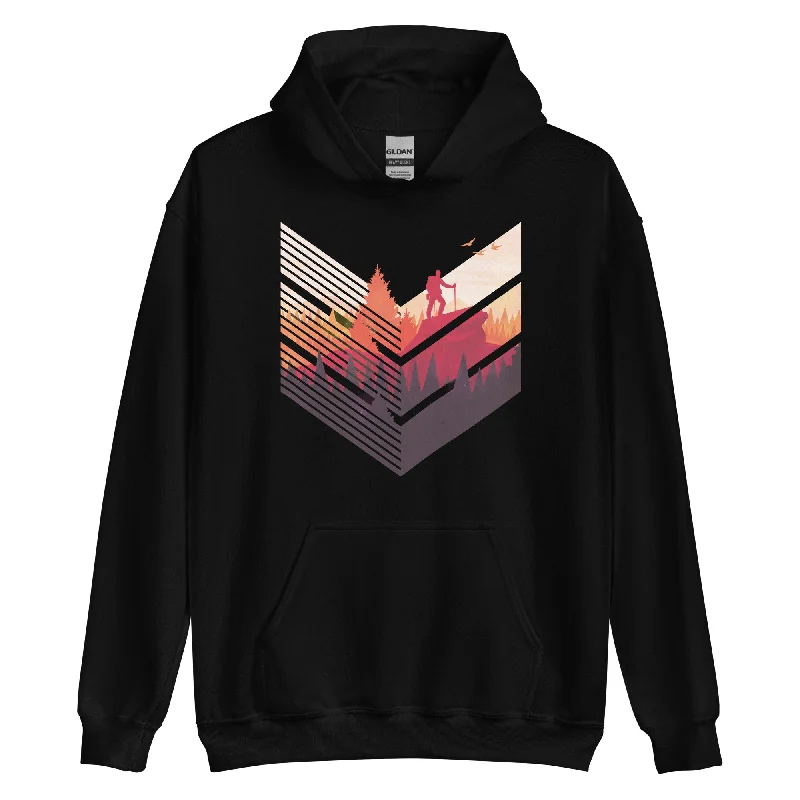 Wanderführer - Unisex Hoodie Hoodie with Raw Hem Edgy Unfinished