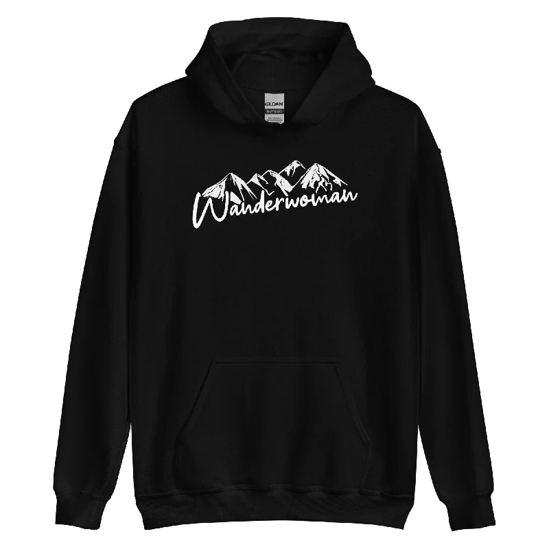 Wanderwoman - Unisex Hoodie Hoodie with Typography Text Message