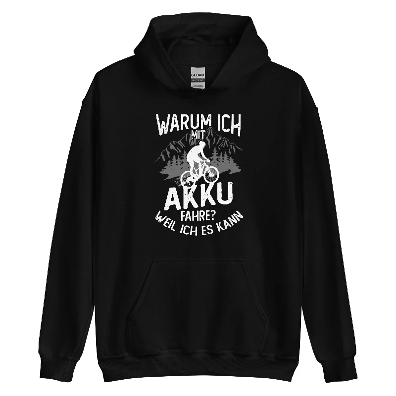 Warum Ich Mit Akku Fahre - Weil Ich Kann - Unisex Hoodie Hoodie with Button Placket Classic Preppy Warum Ich Mit Akku Fahre - Weil Ich Kann - Unisex Hoodie Hoodie with Button Placket Classic Preppy