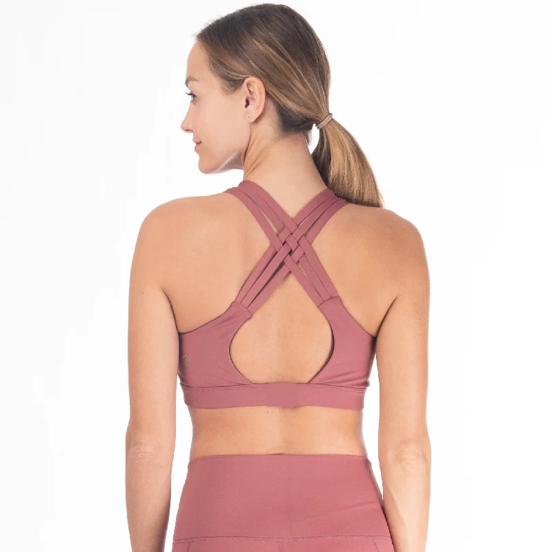 Chloé 3 Running Nursing Sports Bra (Dusty Rose) Push-Up Padded Bra