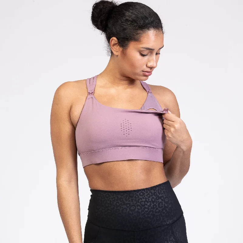 Chloé 3 Running Nursing Sports Bra (Lavender Smoke) Supportive Wireless Bra