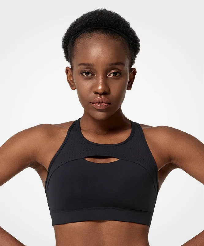 Enfold Hollow out Padded Running Bra | Women's High Support Sports Bra Cozy Wire-Free Bra Enfold Hollow out Padded Running Bra | Women's High Support Sports Bra Cozy Wire-Free Bra