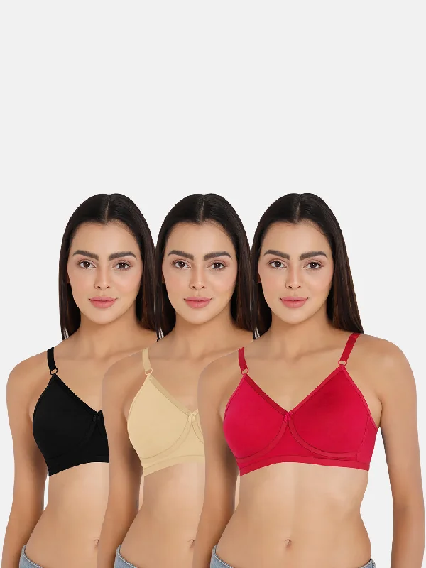 Naidu Hall Knitwear-Bra Special Combo Pack - Classi - C36 Smooth Push-Up Bra