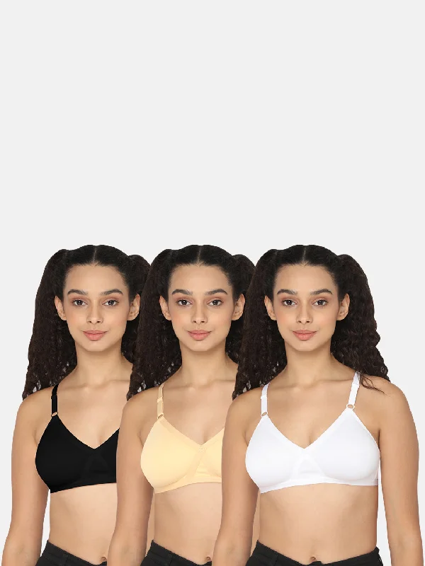 Naidu Hall Knitwear-Bra Special Combo Pack - Pretti - C63 Lace-Trimmed Bra