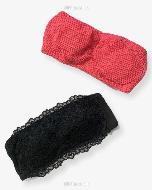 Pack off 2 - Women Tube Non Padded Bra - Strapless Sports Bra - Soft & Non Padded Bra Light Padded Bra Pack off 2 - Women Tube Non Padded Bra - Strapless Sports Bra - Soft & Non Padded Bra Light Padded Bra