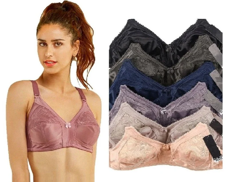 Wireless Non Padded Full Coverage Bras Adjustable Back Bra