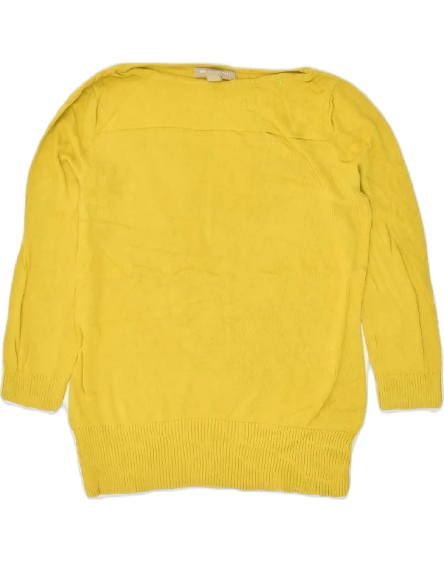BANANA REPUBLIC Womens 3/4 Sleeve Boat Neck Jumper Sweater UK 6 XS Yellow Wool Fabric Cashmere Fabric Tweed Fabric BANANA REPUBLIC Womens 3/4 Sleeve Boat Neck Jumper Sweater UK 6 XS Yellow Wool Fabric Cashmere Fabric Tweed Fabric