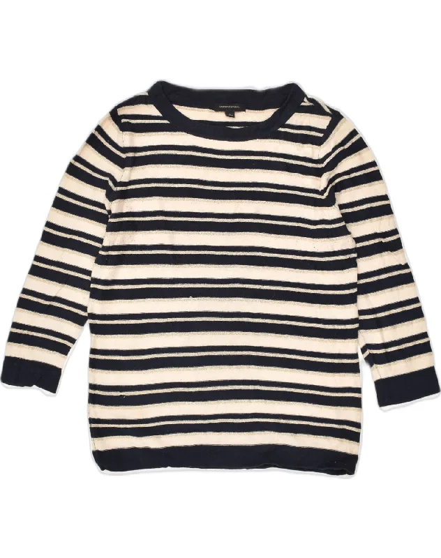 BANANA REPUBLIC Womens Boat Neck Jumper Sweater UK 14 Large Navy Blue Elegant Classic Vintage BANANA REPUBLIC Womens Boat Neck Jumper Sweater UK 14 Large Navy Blue Elegant Classic Vintage
