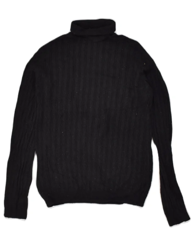 BANANA REPUBLIC Womens Roll Neck Jumper Sweater UK 16 Large Black Cotton Modern Contemporary Chic BANANA REPUBLIC Womens Roll Neck Jumper Sweater UK 16 Large Black Cotton Modern Contemporary Chic