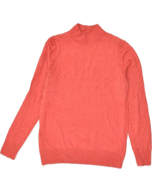 BANANA REPUBLIC Womens Turtle Neck Jumper Sweater UK 10 Small Red Nylon Terry Terry Cloth Terry Knit BANANA REPUBLIC Womens Turtle Neck Jumper Sweater UK 10 Small Red Nylon Terry Terry Cloth Terry Knit