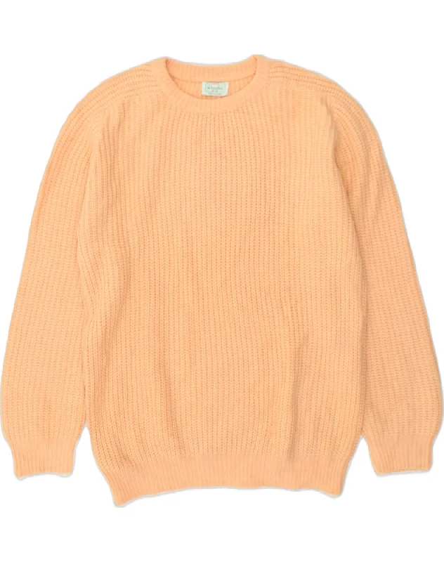 BENETTON Womens Crew Neck Jumper Sweater IT 50 XL Beige Wool Notch Collar Peter Pan Collar Cowl Neck BENETTON Womens Crew Neck Jumper Sweater IT 50 XL Beige Wool Notch Collar Peter Pan Collar Cowl Neck