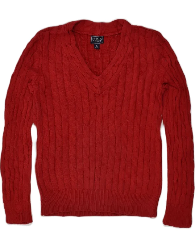 CHAPS Womens Classics V-Neck Jumper Sweater UK 12 Medium Red Cotton Anti-Pilling Anti-Shrink Durable CHAPS Womens Classics V-Neck Jumper Sweater UK 12 Medium Red Cotton Anti-Pilling Anti-Shrink Durable