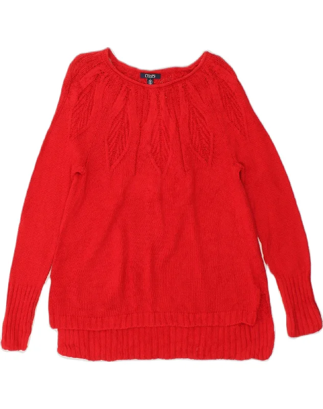 CHAPS Womens Crew Neck Jumper Sweater UK 14 Medium Red Cotton Rayon Fabric Velvet Fabric Corduroy Fabric CHAPS Womens Crew Neck Jumper Sweater UK 14 Medium Red Cotton Rayon Fabric Velvet Fabric Corduroy Fabric