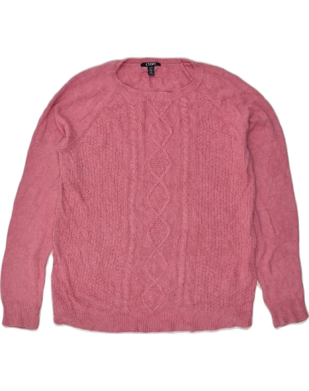 CHAPS Womens Crew Neck Jumper Sweater UK 16 Large Pink Cotton Tailored Straight A-Line CHAPS Womens Crew Neck Jumper Sweater UK 16 Large Pink Cotton Tailored Straight A-Line
