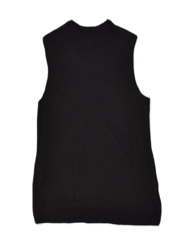 CHAPS Womens Sleeveless Turtle Neck Jumper Sweater UK 12 Medium Black Chenille Fabric Brocade Fabric Lace Fabric CHAPS Womens Sleeveless Turtle Neck Jumper Sweater UK 12 Medium Black Chenille Fabric Brocade Fabric Lace Fabric