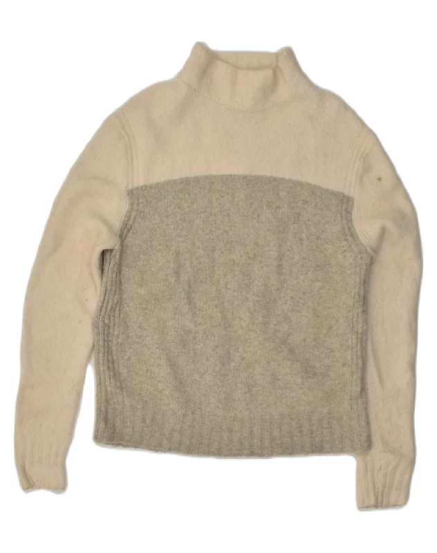 J. CREW Womens Turtle Neck Jumper Sweater UK 14 Large Grey Colourblock Satin Fabric Silk Fabric Chiffon Fabric J. CREW Womens Turtle Neck Jumper Sweater UK 14 Large Grey Colourblock Satin Fabric Silk Fabric Chiffon Fabric