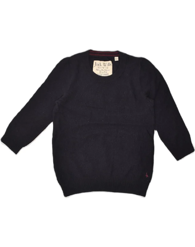 JACK WILLS Womens 3/4 Sleeve Crew Neck Jumper Sweater UK 12 Medium Black Machine Wash Dry Clean Hand Wash JACK WILLS Womens 3/4 Sleeve Crew Neck Jumper Sweater UK 12 Medium Black Machine Wash Dry Clean Hand Wash