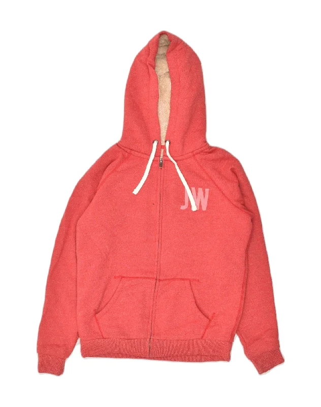 JACK WILLS Womens Graphic Graphic Zip Hoodie Sweater UK 12 Medium Red Soft Cozy Warm JACK WILLS Womens Graphic Graphic Zip Hoodie Sweater UK 12 Medium Red Soft Cozy Warm