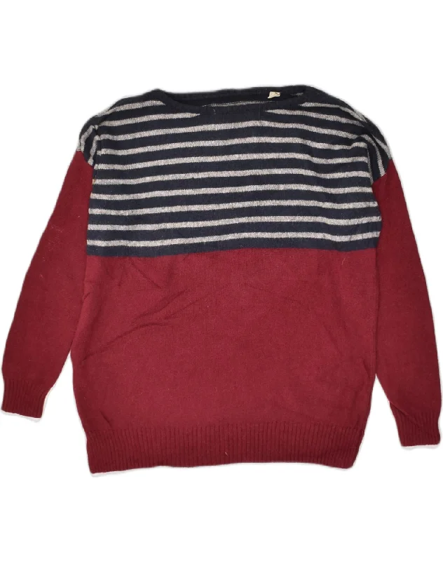 JACK WILLS Womens Oversized Boat Neck Jumper Sweater UK 10 Small Maroon Stylish Fashionable Trendy JACK WILLS Womens Oversized Boat Neck Jumper Sweater UK 10 Small Maroon Stylish Fashionable Trendy