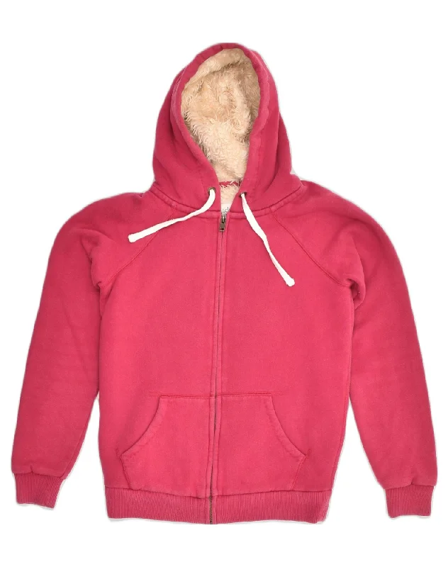 JACK WILLS Womens Sherpa Graphic Zip Hoodie Sweater UK 8 Small Pink Cotton Herringbone Houndstooth Plaid JACK WILLS Womens Sherpa Graphic Zip Hoodie Sweater UK 8 Small Pink Cotton Herringbone Houndstooth Plaid