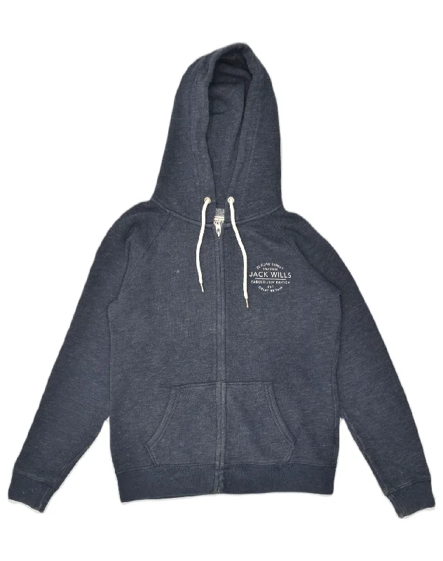 JACK WILLS Womens Zip Hoodie Sweater UK 12 Medium Navy Blue Cotton Sequined Glittery Shiny JACK WILLS Womens Zip Hoodie Sweater UK 12 Medium Navy Blue Cotton Sequined Glittery Shiny