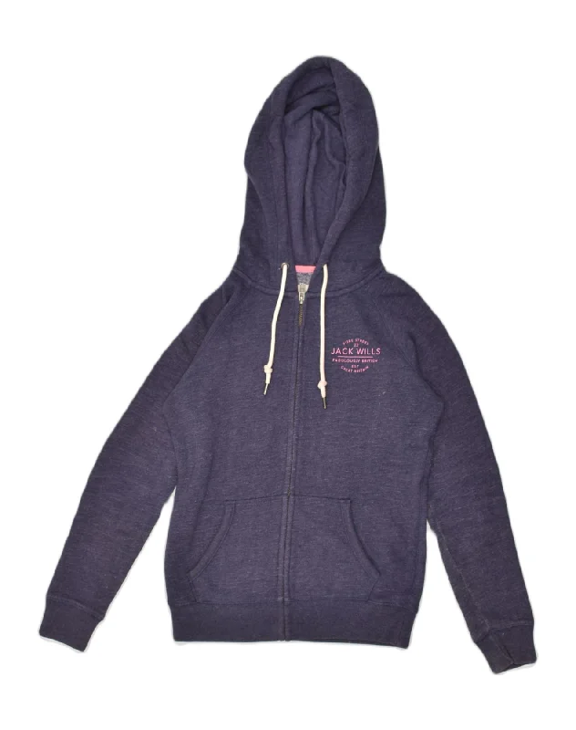 JACK WILLS Womens Zip Hoodie Sweater UK 8 Small Navy Blue Cotton Anti-Pilling Anti-Shrink Durable JACK WILLS Womens Zip Hoodie Sweater UK 8 Small Navy Blue Cotton Anti-Pilling Anti-Shrink Durable