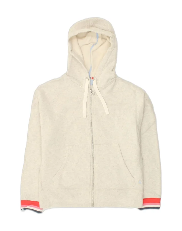JOULES Womens Loose Fit Zip Hoodie Sweater UK 12 Medium Grey Cotton Knit Fabric Woven Fabric Fleece Fabric JOULES Womens Loose Fit Zip Hoodie Sweater UK 12 Medium Grey Cotton Knit Fabric Woven Fabric Fleece Fabric
