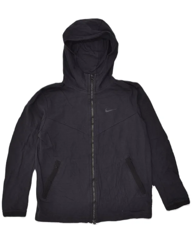 NIKE Womens Loose Fit Zip Hoodie Sweater UK 14 Medium Black Viscose Lightweight Heavyweight Midweight NIKE Womens Loose Fit Zip Hoodie Sweater UK 14 Medium Black Viscose Lightweight Heavyweight Midweight