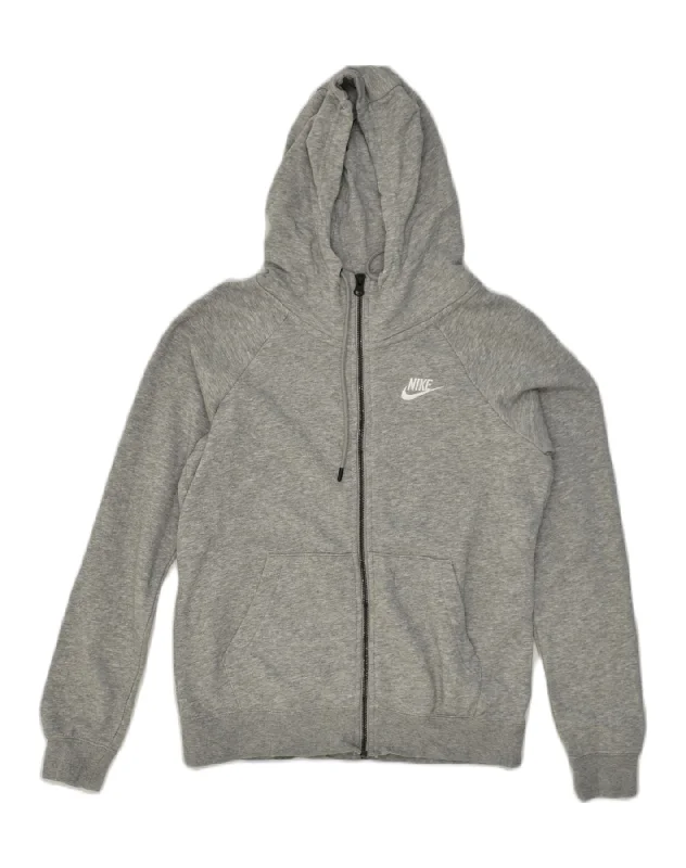 NIKE Womens Loose Fit Zip Hoodie Sweater UK 6 XS Grey Cotton Lace Blend Ribbed Blend Corduroy Blend NIKE Womens Loose Fit Zip Hoodie Sweater UK 6 XS Grey Cotton Lace Blend Ribbed Blend Corduroy Blend