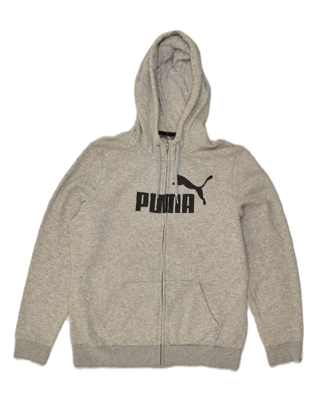 PUMA Womens Graphic Zip Hoodie Sweater UK 14 Large Grey Cotton Layered Multi-layer Single Layer PUMA Womens Graphic Zip Hoodie Sweater UK 14 Large Grey Cotton Layered Multi-layer Single Layer