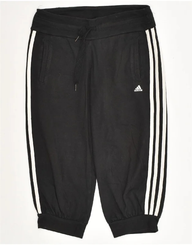 ADIDAS Womens Capri Tracksuit Trousers Joggers UK 6 XS Black Cotton Trousers Party Sparkling ADIDAS Womens Capri Tracksuit Trousers Joggers UK 6 XS Black Cotton Trousers Party Sparkling