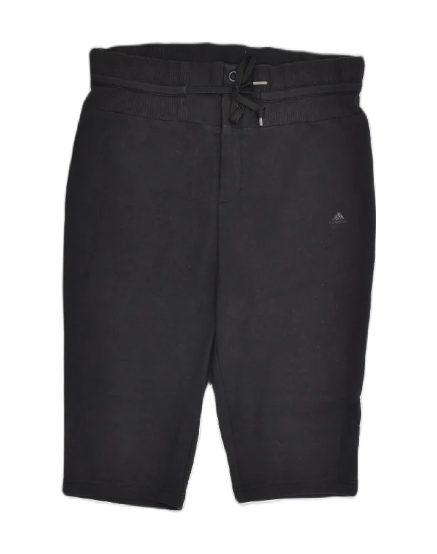 ADIDAS Womens Capri Tracksuit Trousers UK 14 Large Black Cotton Trousers Modern Contemporary ADIDAS Womens Capri Tracksuit Trousers UK 14 Large Black Cotton Trousers Modern Contemporary