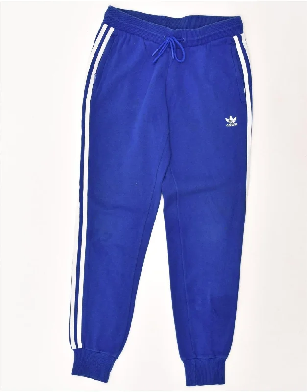 ADIDAS Womens Tracksuit Trousers Joggers UK 8 Small Blue Cotton Trousers chic elegant ADIDAS Womens Tracksuit Trousers Joggers UK 8 Small Blue Cotton Trousers chic elegant