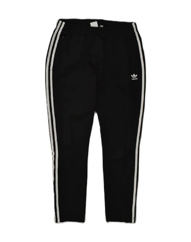 ADIDAS Womens Tracksuit Trousers UK 12 Medium Black Trousers sophisticated sleek