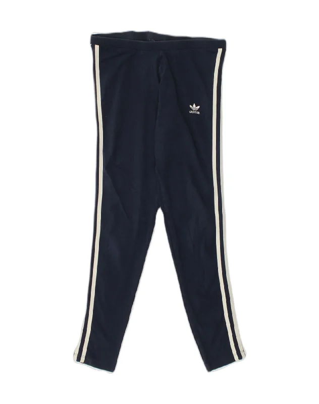ADIDAS Womens Tracksuit Trousers UK 12 Medium Navy Blue Cotton Trousers Yoga Stretchy ADIDAS Womens Tracksuit Trousers UK 12 Medium Navy Blue Cotton Trousers Yoga Stretchy